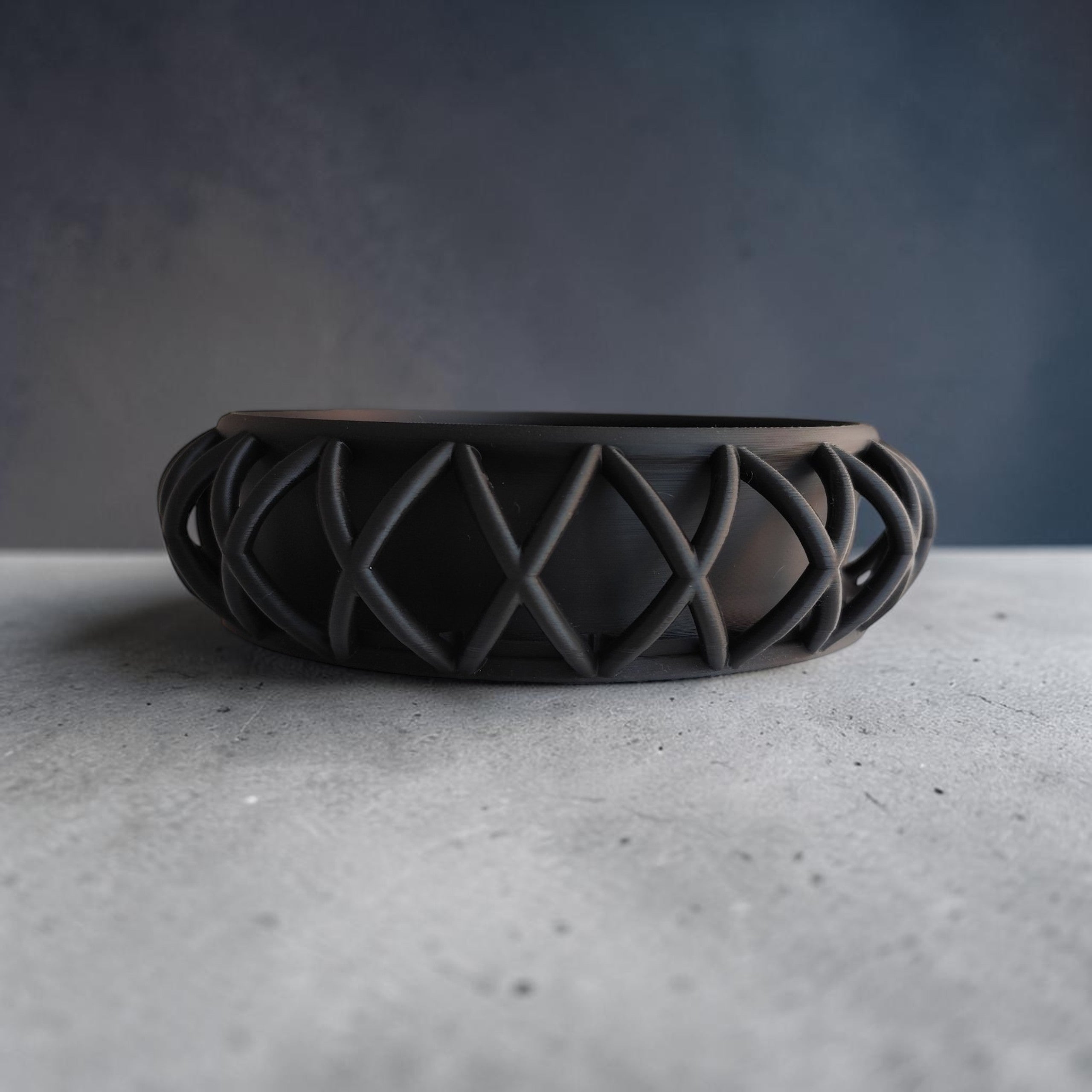 Woven-Look Decorative Bowl – 3D Printed Catchall Tray