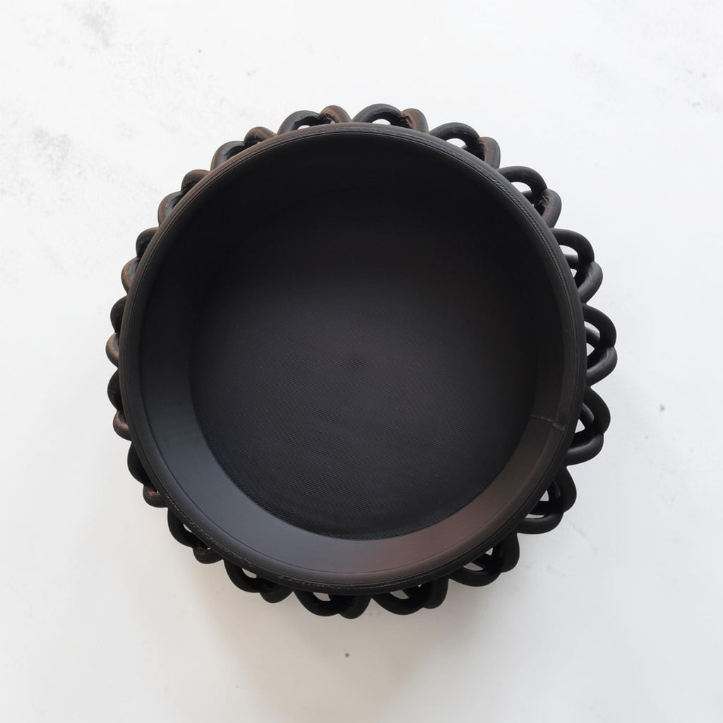 Woven-Look Decorative Bowl – 3D Printed Catchall Tray