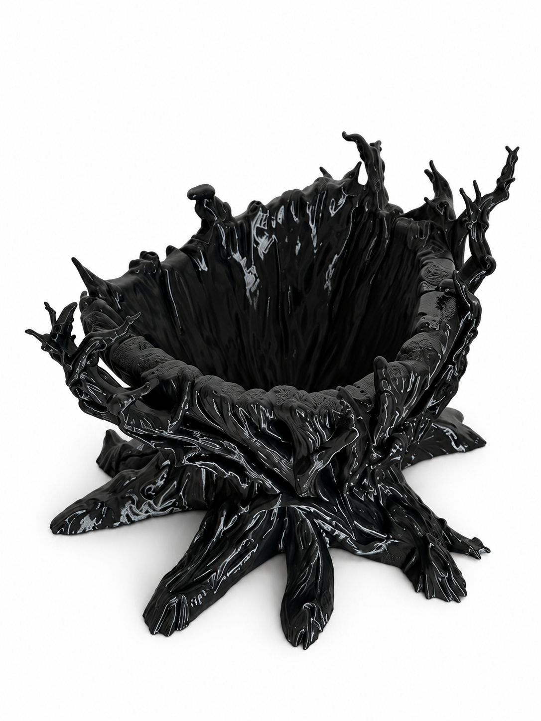 Darkwood Halloween Candy Bowl – Gnarled Tree Stump