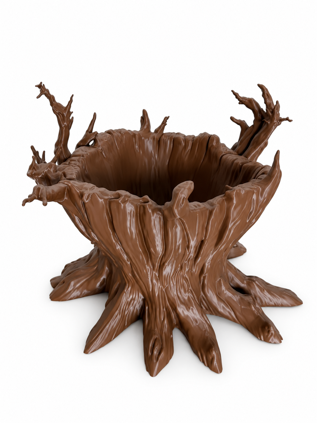 Darkwood Halloween Candy Bowl – Gnarled Tree Stump