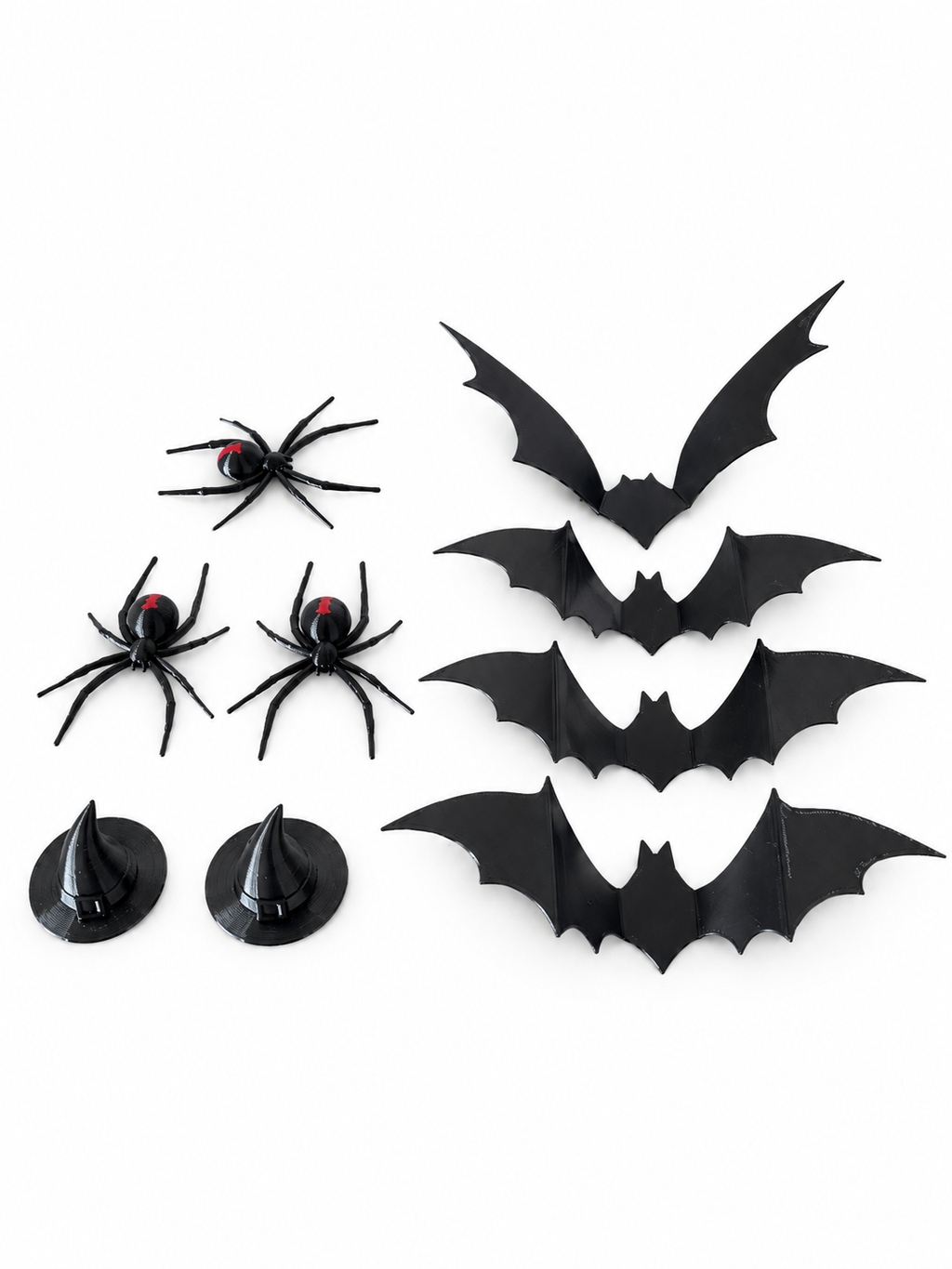 Halloween Decoration Kit – Spiders, Bats & Witch Hats