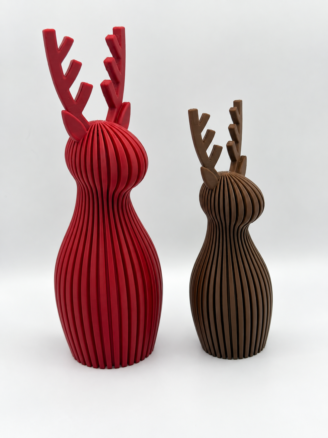 Christmas Reindeer Figurines – Set of 2, Holiday Table & Home Decor