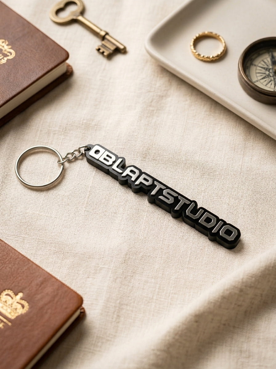Custom Name Keychain, Personalized Text Gift, Custom Font, Symbol (Made to Order)