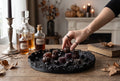 Gothic Halloween Serving Tray – Ornate Skull & Bat Decorative Tray