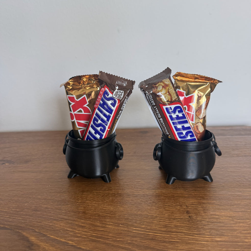 2 Mini Halloween Cauldron Candy Holder