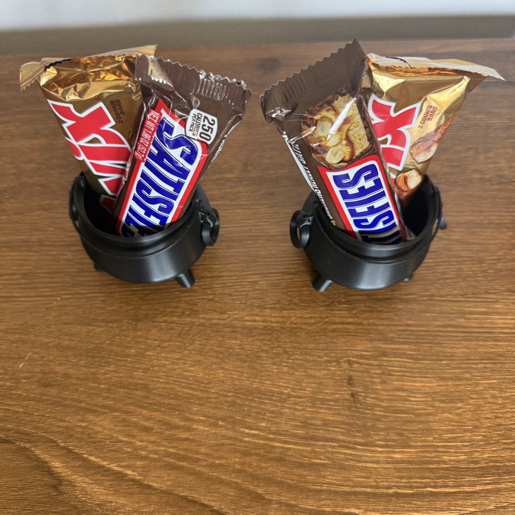 2 Mini Halloween Cauldron Candy Holder