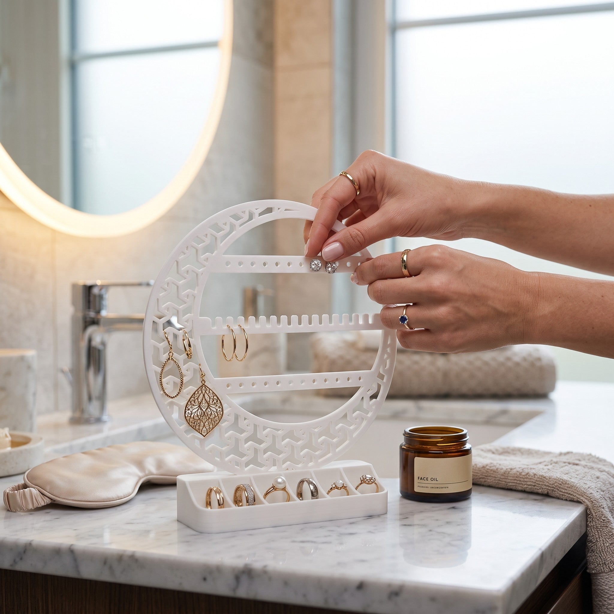 Moon Jewelry Organizer & Earring Holder