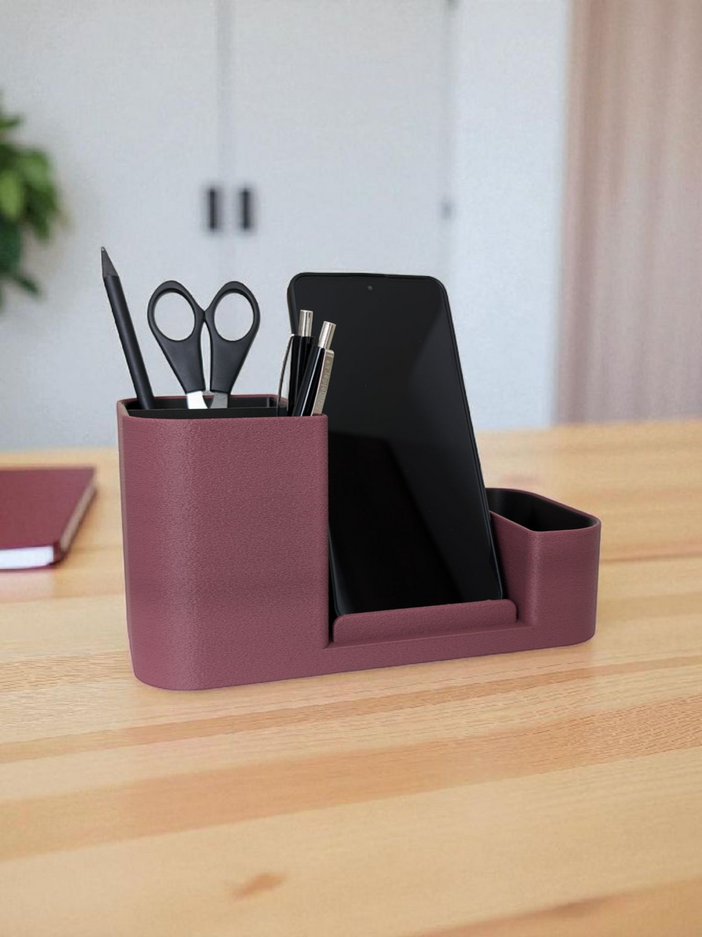 Desk Organizer with Phone Stand – 3D Printed Desktop Holder