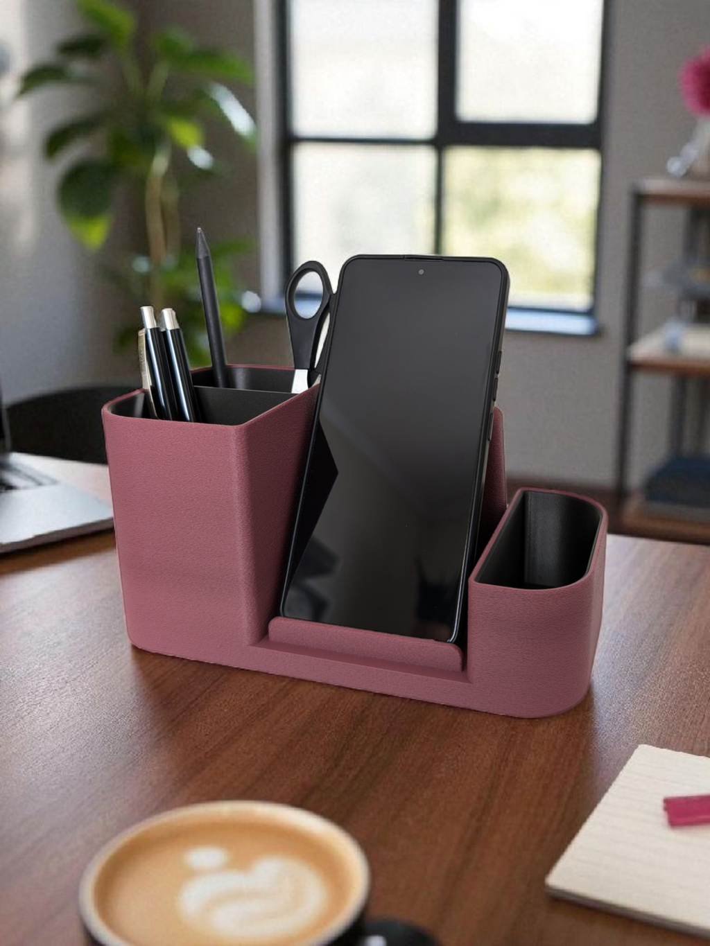 Desk Organizer with Phone Stand – 3D Printed Desktop Holder