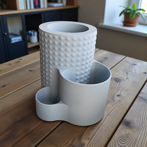 Dotted 3D Printed Desk Organizer & Pencil Holder
