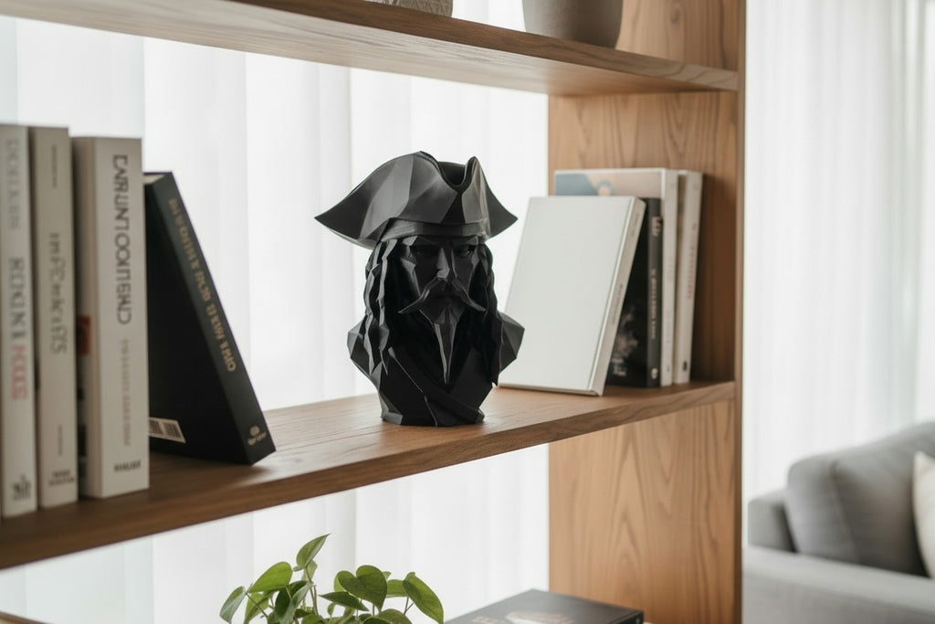 Pirate Bust – Low Poly 3D Printed Sculpture