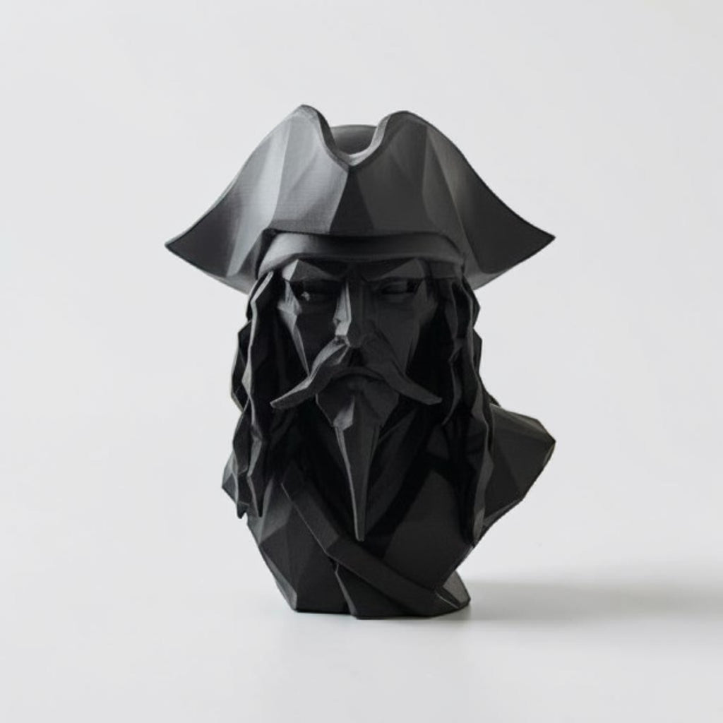 Pirate Bust – Low Poly 3D Printed Sculpture
