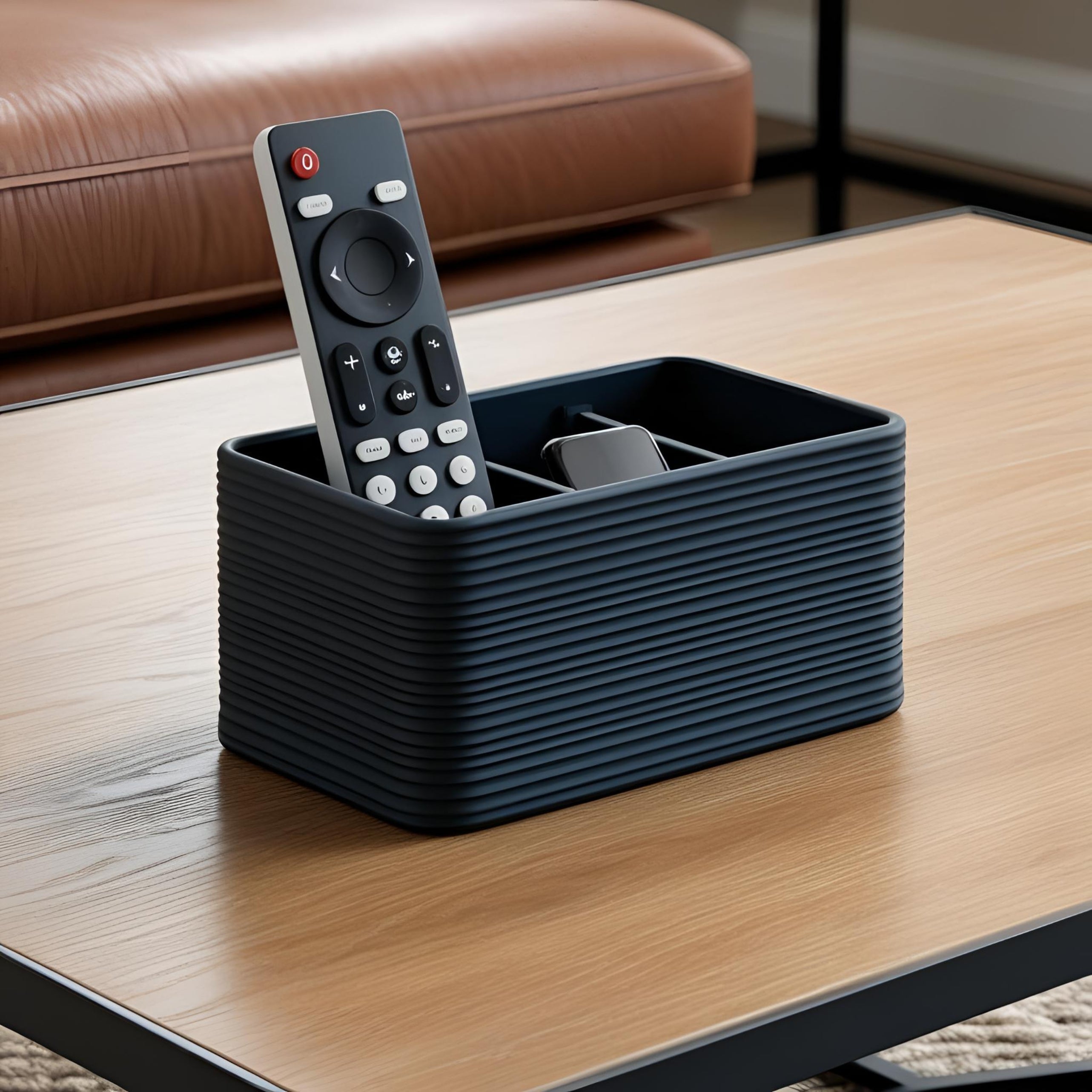 3D Printed Remote & Desk Organizer – Multi-Compartment Storage Tray