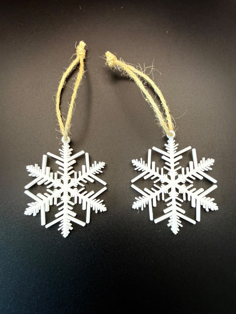 Christmas Snowflake Ornaments – Set of 10, 5 Unique Designs, 2 of Each