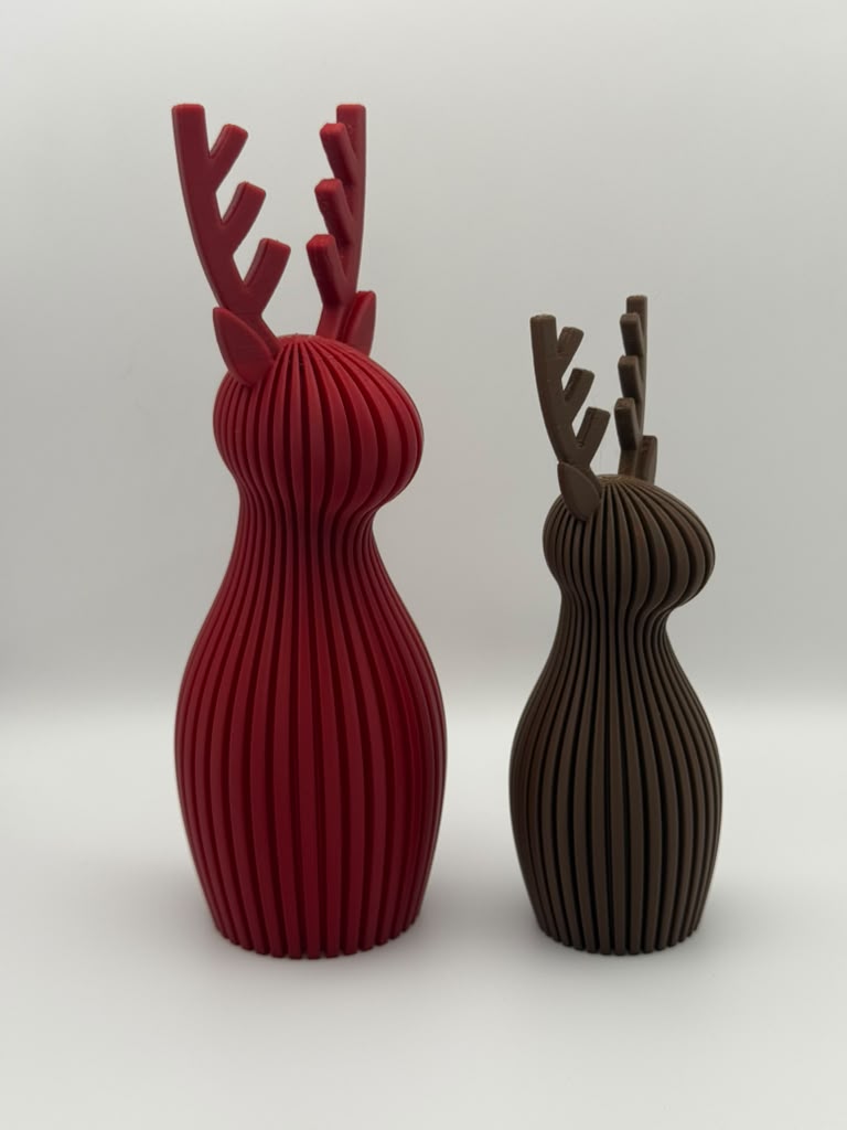 Christmas Reindeer Figurines – Set of 2, Holiday Table & Home Decor
