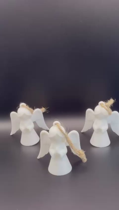 Christmas Angel Ornaments – Set of 3, Hanging Tree Decorations